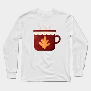 Autumn cup of tea Long Sleeve T-Shirt